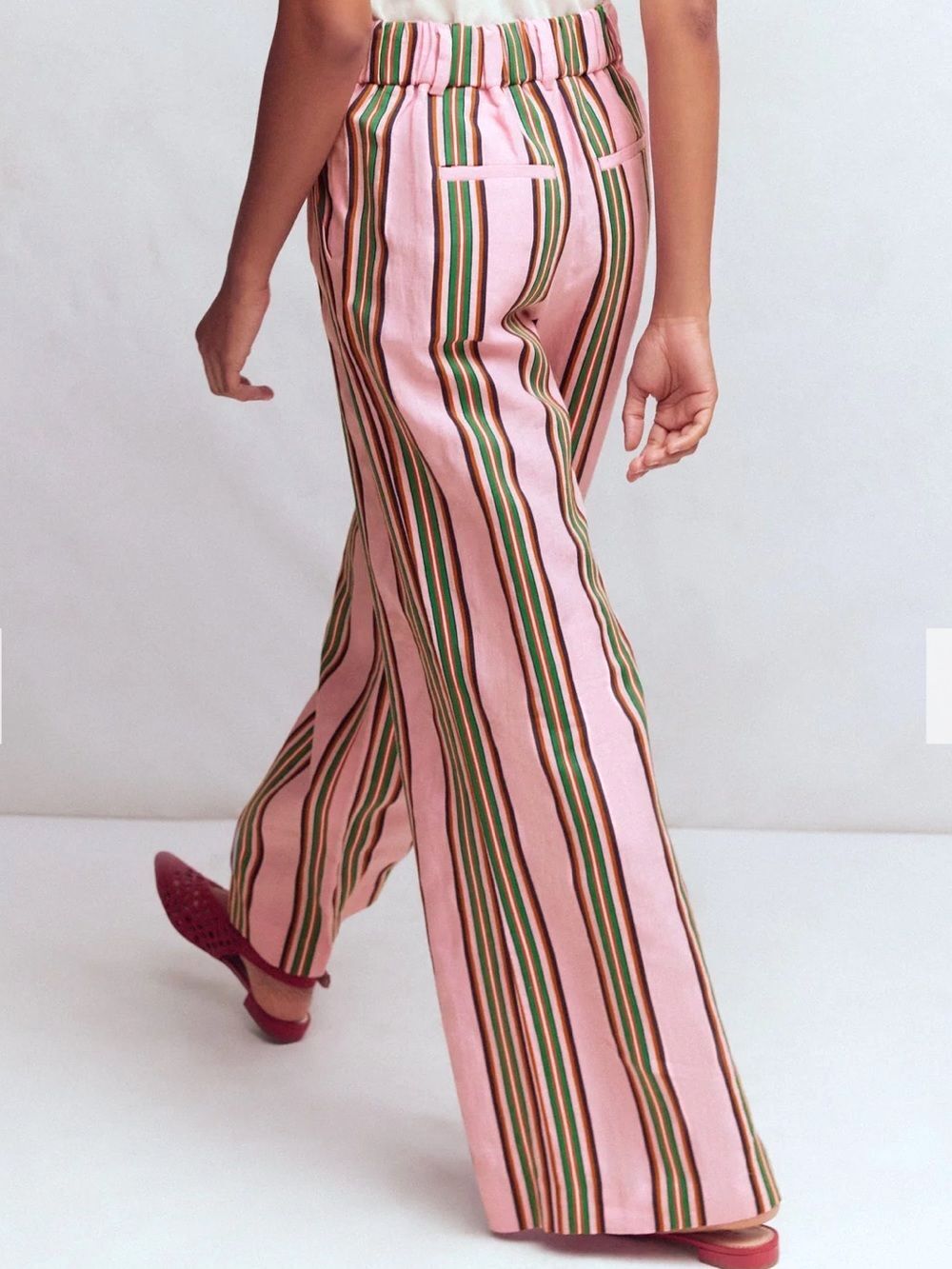 BODEN Darling Candy-Stripe Wide Leg Kennsington Trouser Pants Sz 4 NWT $220!! - Picture 2 of 8